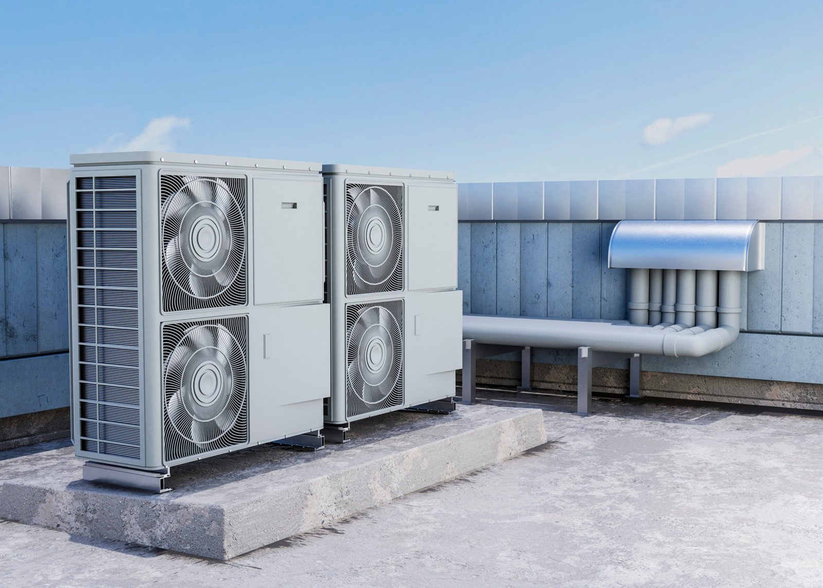 close up heat pump outside home scaled
